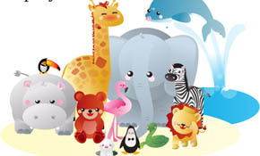 12 free vector kawaii zoo animals